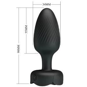 PRETTY LOVE - OSBORN ANAL PLUG Z ÅWIATÅEM LED CZARNY 9,8 CM
